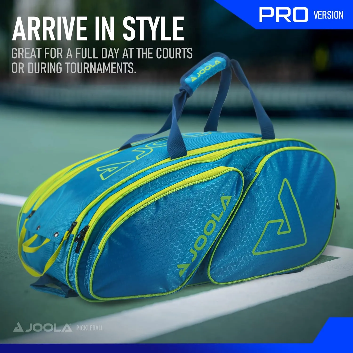 JOOLA Tour Elite Pro Pickleball Bag – Backpack & Duffle Bag for Paddles & Pickleball Accessories – Thermal Insulated Pockets Hold 4  Paddles - Includes Fence Hook