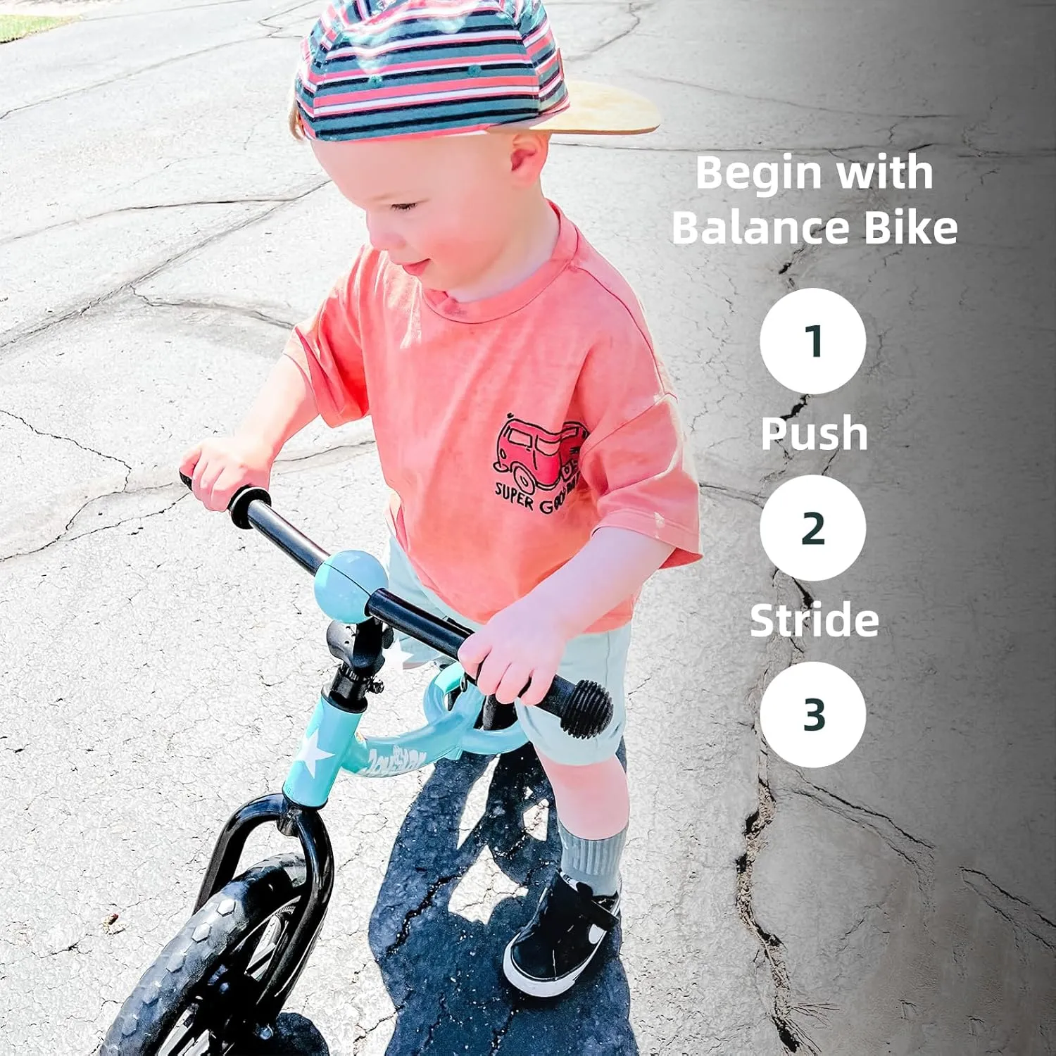 JOYSTAR 12 Inch Balance Bike for 18months, 2, 3, 4, and 5 Years Old Boys and Girls, Lightweight Push Bike with Adjustable Handlebar and Seat, Gift Bike for 2-5 Boys Girls