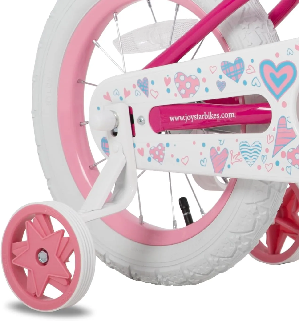 JOYSTAR Angel Girls Bike for Toddlers and Kids Ages 2-13 Years Old, 12 14 16 18 20 Inch Kids Bike with Training Wheels & Basket, 20 24 Inch Girls Bicycle with Handbrake & Kickstand