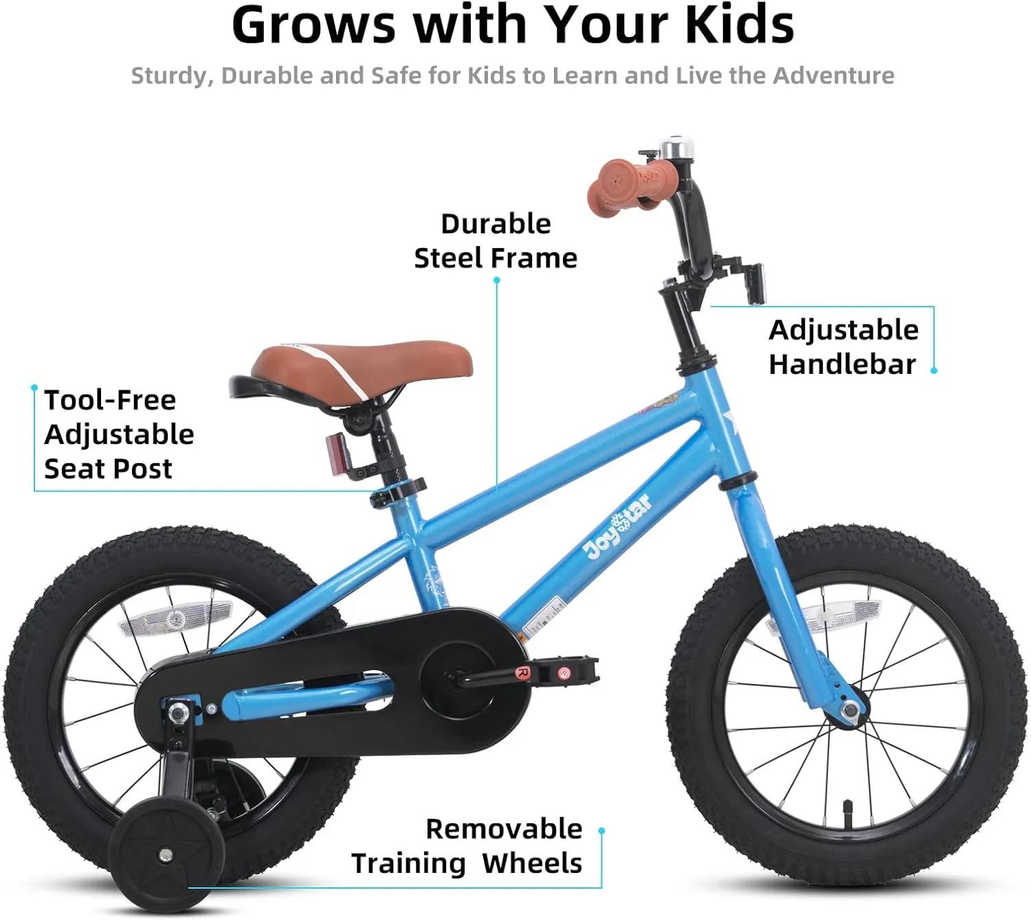 JOYSTAR Kids Bike for Ages 2-12 Years Old Boys Girls, 12-20 Inch BMX Style Kid's Bikes with Training Wheels, Children Bicycle for Kids and Toddler, Multiple Colors
