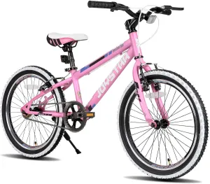 JOYSTAR Lubbock 20 24 Inch Kids Bike for Boys & Girls Ages 7-12 Years Hardtail Mountain Bike for Kids with 1-Speed/7-Speed Drivetrain, White Wall Knobby Tires, Kids' Bicycle