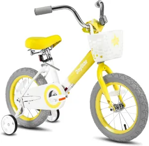 JOYSTAR Vintage Kids Bike with Training Wheels & Basket, 12 14 16 20 24 Inch Girls Bike for 2-14 Years Old, Multiple Colors