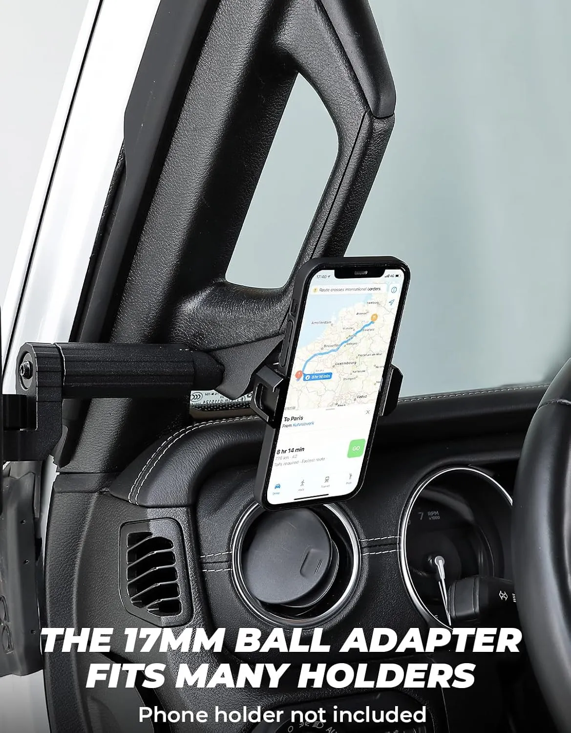 JOYTUTUS Mirrors Doors Off Compatible with 2018-2023 Wrangler JL/JLU & Gladiator JT, JL Side Mirrors with Ball Adapter, Wider View No Vibrate & Wobble (NOT FIT 2024 2025 Wrangler & Gladiator JT)