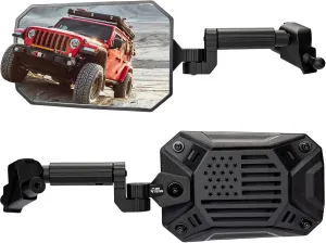 JOYTUTUS Mirrors Doors Off Compatible with 2018-2023 Wrangler JL/JLU & Gladiator JT, JL Side Mirrors with Ball Adapter, Wider View No Vibrate & Wobble (NOT FIT 2024 2025 Wrangler & Gladiator JT)