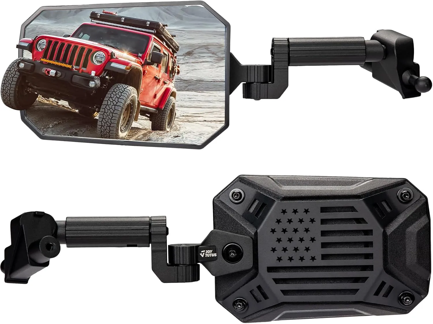 JOYTUTUS Mirrors Doors Off Compatible with 2018-2023 Wrangler JL/JLU & Gladiator JT, JL Side Mirrors with Ball Adapter, Wider View No Vibrate & Wobble (NOT FIT 2024 2025 Wrangler & Gladiator JT)