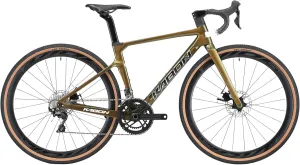 KABON Carbon Gravel Road Bike, T800 Carbon Fiber Frame 700C Road Bike with 18 Speeds Drivetrain, Integrated Carbon Handlebar, Disc Brakes Racing Bicycle for Adult Unisex