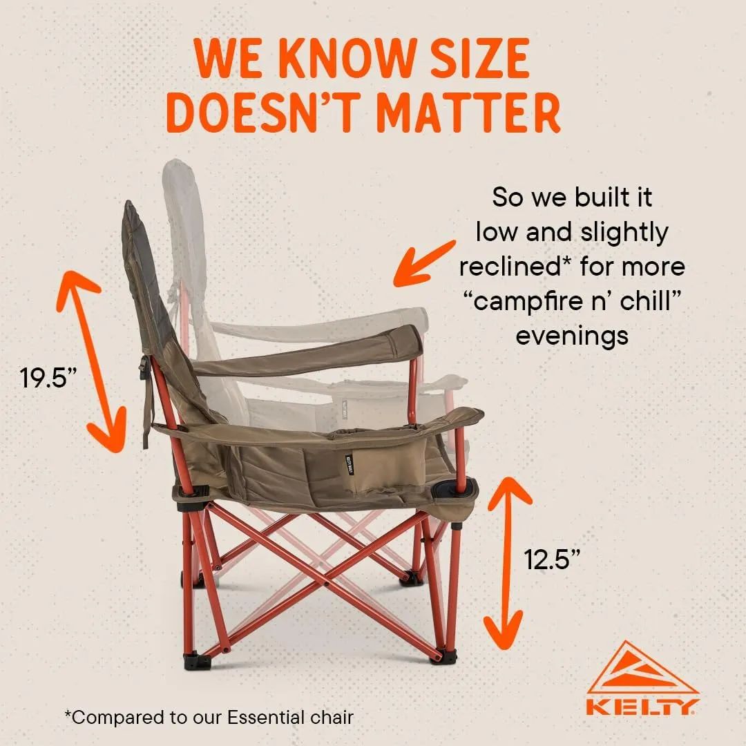 Kelty Lowdown Camping Chair – Portable, Folding Chair for Festivals, Camping and Beach Days (Bungee Cord/Beluga)
