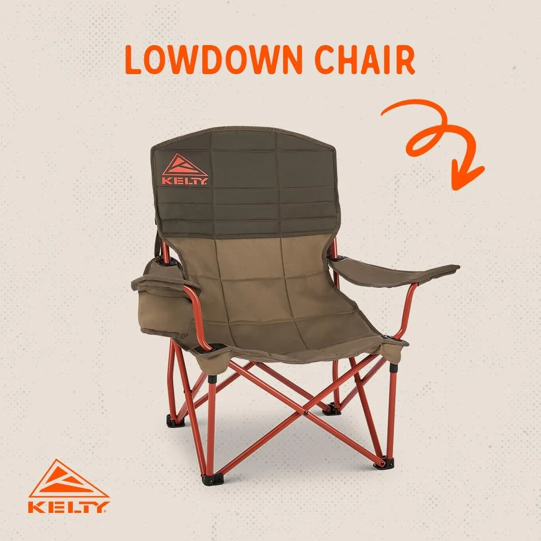 Kelty Lowdown Camping Chair – Portable, Folding Chair for Festivals, Camping and Beach Days (Bungee Cord/Beluga)