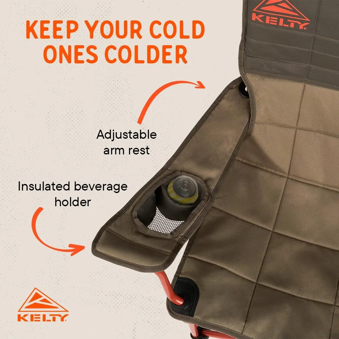 Kelty Lowdown Camping Chair – Portable, Folding Chair for Festivals, Camping and Beach Days (Bungee Cord/Beluga)