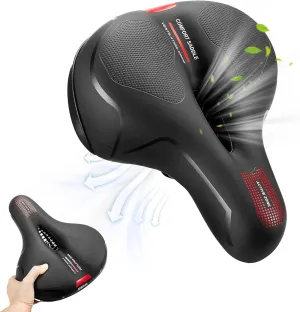 KEMIMOTO Bike Seat Cushion with Soft Foam Padded, Comfortable Bike Seat for Men Women, Bicycle Saddle for Touring, Exercise Bicycle, Commuter, Travel