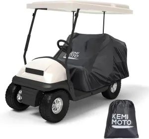 KEMIMOTO Golf Cart Seat Cover Protector 2 2 Passenger Compatible with EZGO Club Car Golf Cart, Waterproof Sun/Rain Seat Cover to Keep Dry and Protected