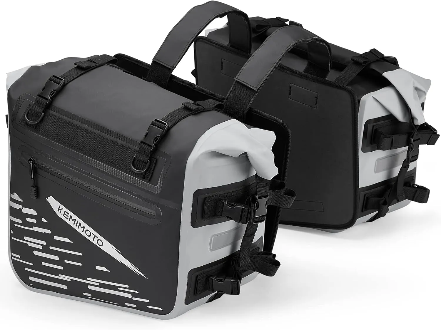 KEMIMOTO Motorcycle Saddlebags 70L (35L*2) Dual Sport Adventure Saddle Bags Motor Travel Luggage Bag Motorbike Dirt Bike Motorcycle Pannier Bags Side Bag