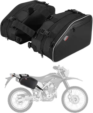 KEMIMOTO Motorcycle Saddlebags with Rain Covers Compatible with Motorcycle Dirt Bike Dual Sport Motorcross Motorbike Racing Mountain Off-Road 24L