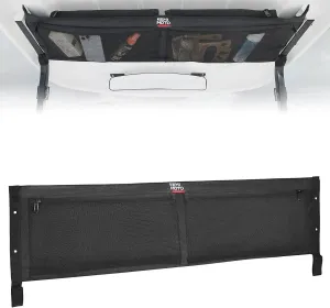 KEMIMOTO Overhead Storage Bag Compatible with Club Car Tempo(2007-2023), Golf Cart Organizer Ceiling Mesh Storage Only Fit for Club Car Tempo（Hole Spacing 35" Horizontal and 3.9" Vertical
