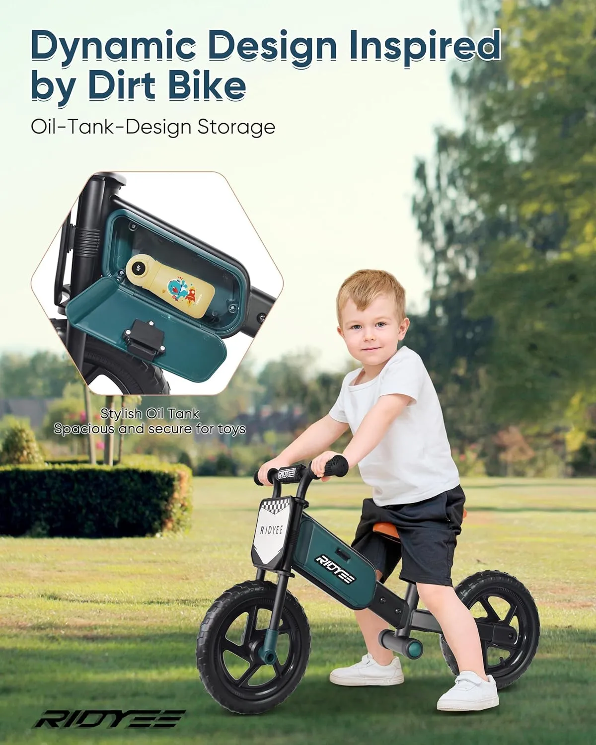 Kids Balance Bike 2 Year Old, Toddler Balance Bikes for 2 to 5 Year with Adjustable Shock-Absorbing Seat, Balance Bike 3 Year Old, DIY Stickers, Handlebar Pad, Limited Steering