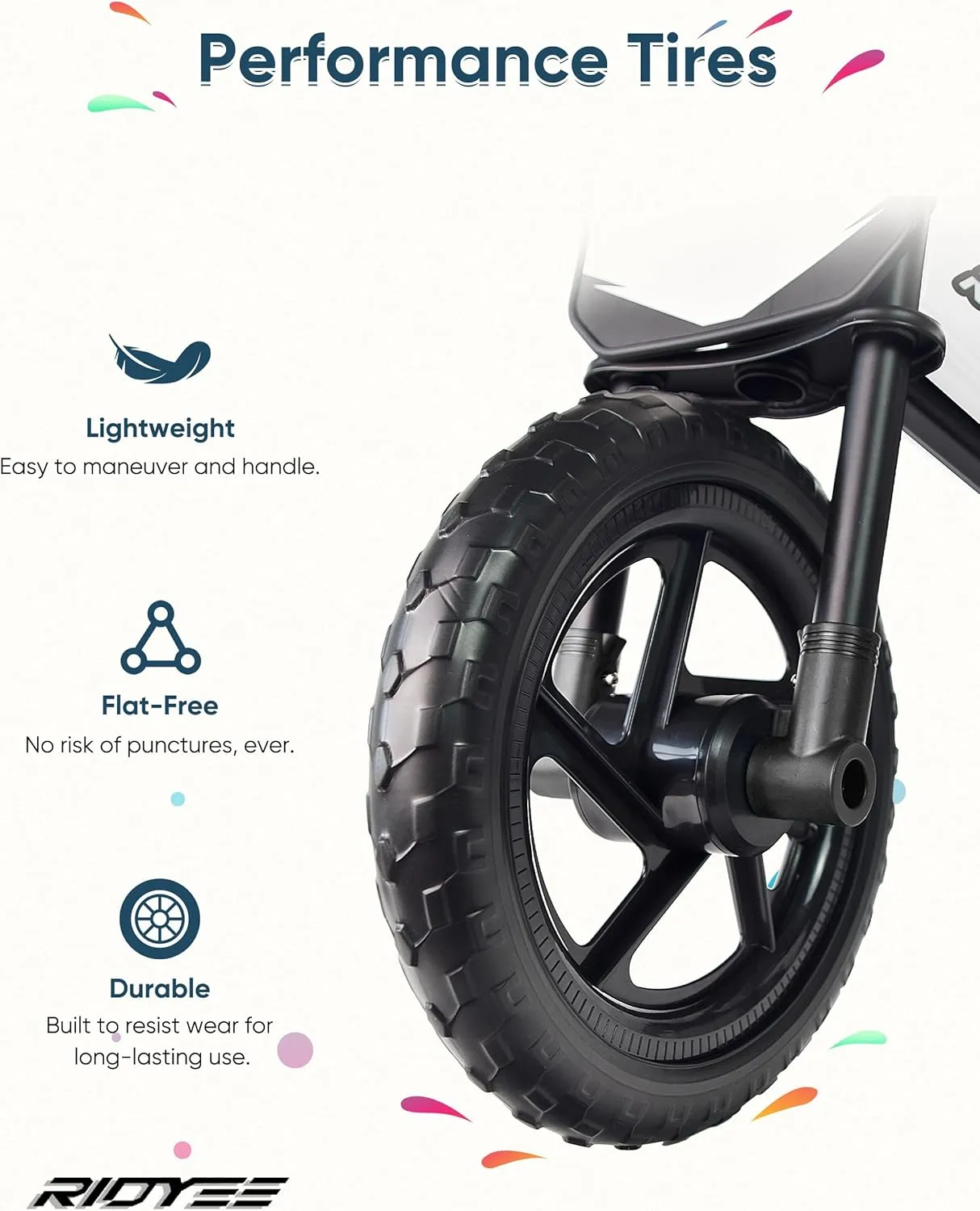 Kids Balance Bike 2 Year Old, Toddler Balance Bikes for 2 to 5 Year with Adjustable Shock-Absorbing Seat, Balance Bike 3 Year Old, DIY Stickers, Handlebar Pad, Limited Steering