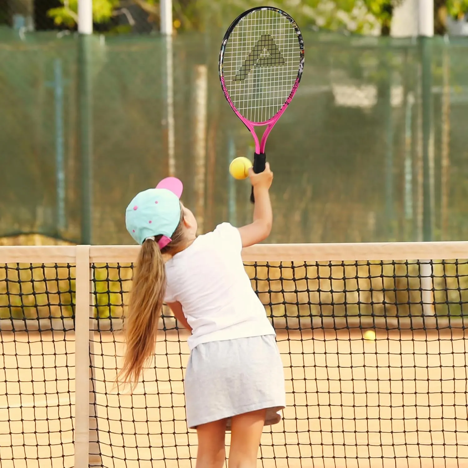 Kids Tennis Racket for Boys & Girls Aged 2-12 - Multi-Color & Style Youth Tennis Racket for Beginner, Includes 420D Nylon Shoulder Strap Bag