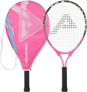 Kids Tennis Racket for Boys & Girls Aged 2-12 - Multi-Color & Style Youth Tennis Racket for Beginner, Includes 420D Nylon Shoulder Strap Bag