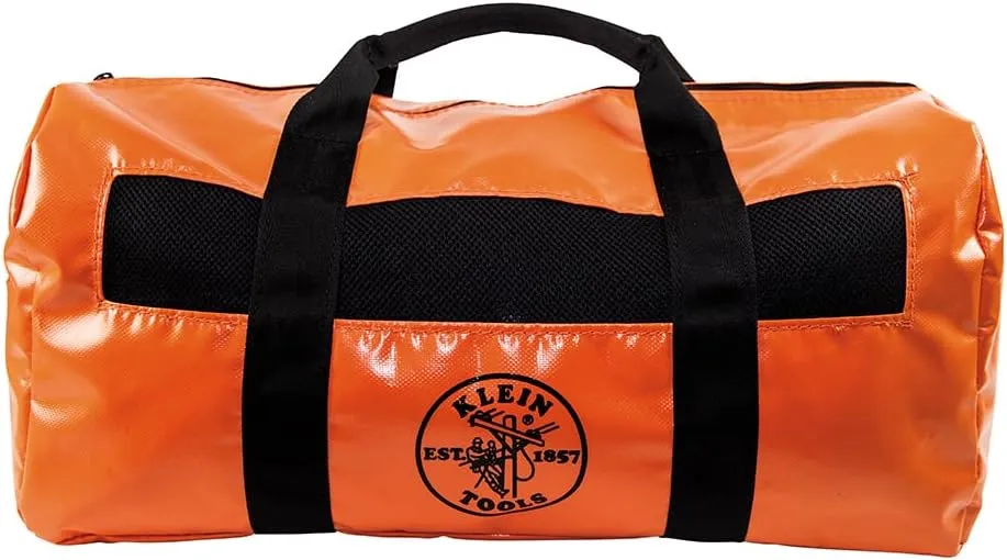Klein Tools 5216V Duffel Bag, Water Resistant Lineman Bag with Mesh Panels and Drain Holes Can Carry Like a Backpack