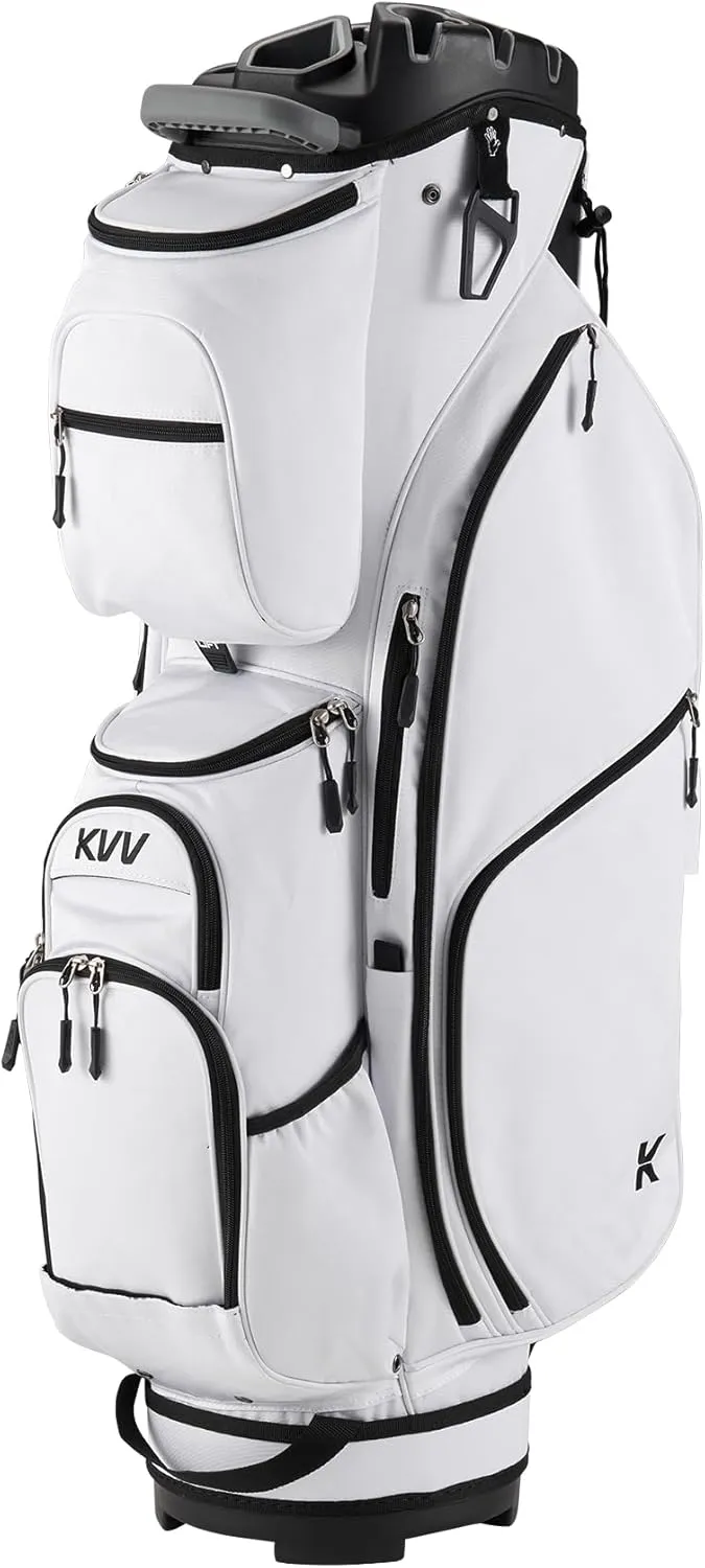 KVV 14 Way Top-Molded Organizer Cart Bag with Rain Cover, Full Length Divider, Spacious Cooler Pockets