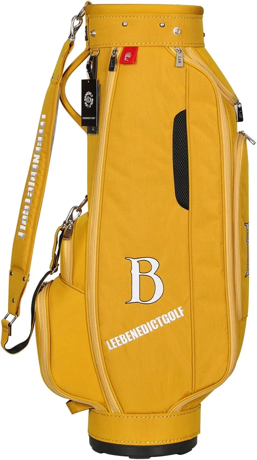 L&B 5 Way Golf Cart Bag, Waterproof Zippers,Golf Bag for Men and Women with Handles and Rain,Caliber 8.5 Inch