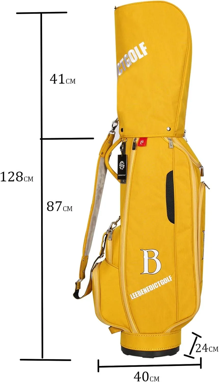 L&B 5 Way Golf Cart Bag, Waterproof Zippers,Golf Bag for Men and Women with Handles and Rain,Caliber 8.5 Inch