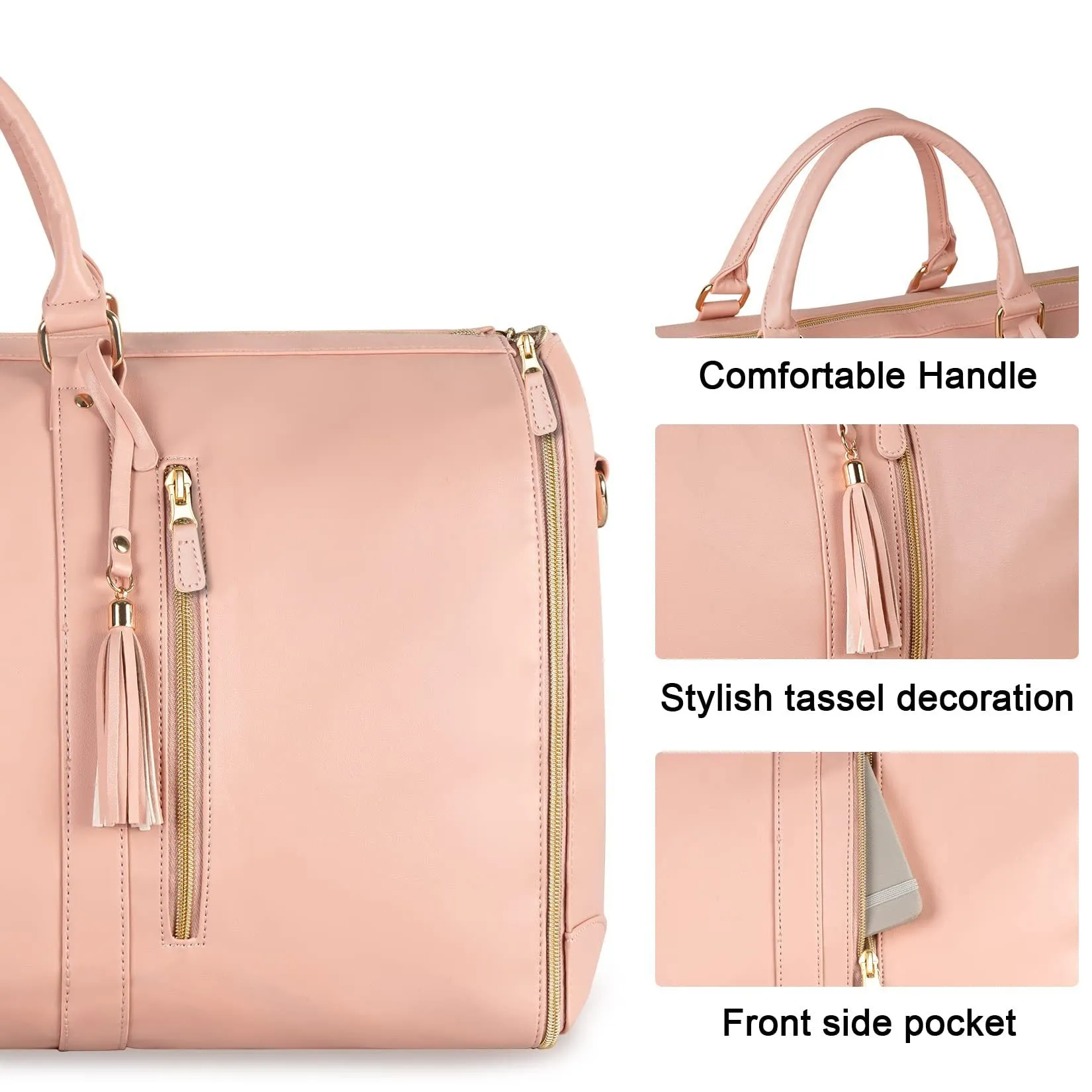 Large Capacity Travel Duffle Bag, Women's Handbag, Folding Suit Carrier, Waterproof Clothes Totes