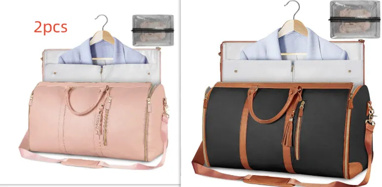 Large Capacity Travel Duffle Bag, Women's Handbag, Folding Suit Carrier, Waterproof Clothes Totes