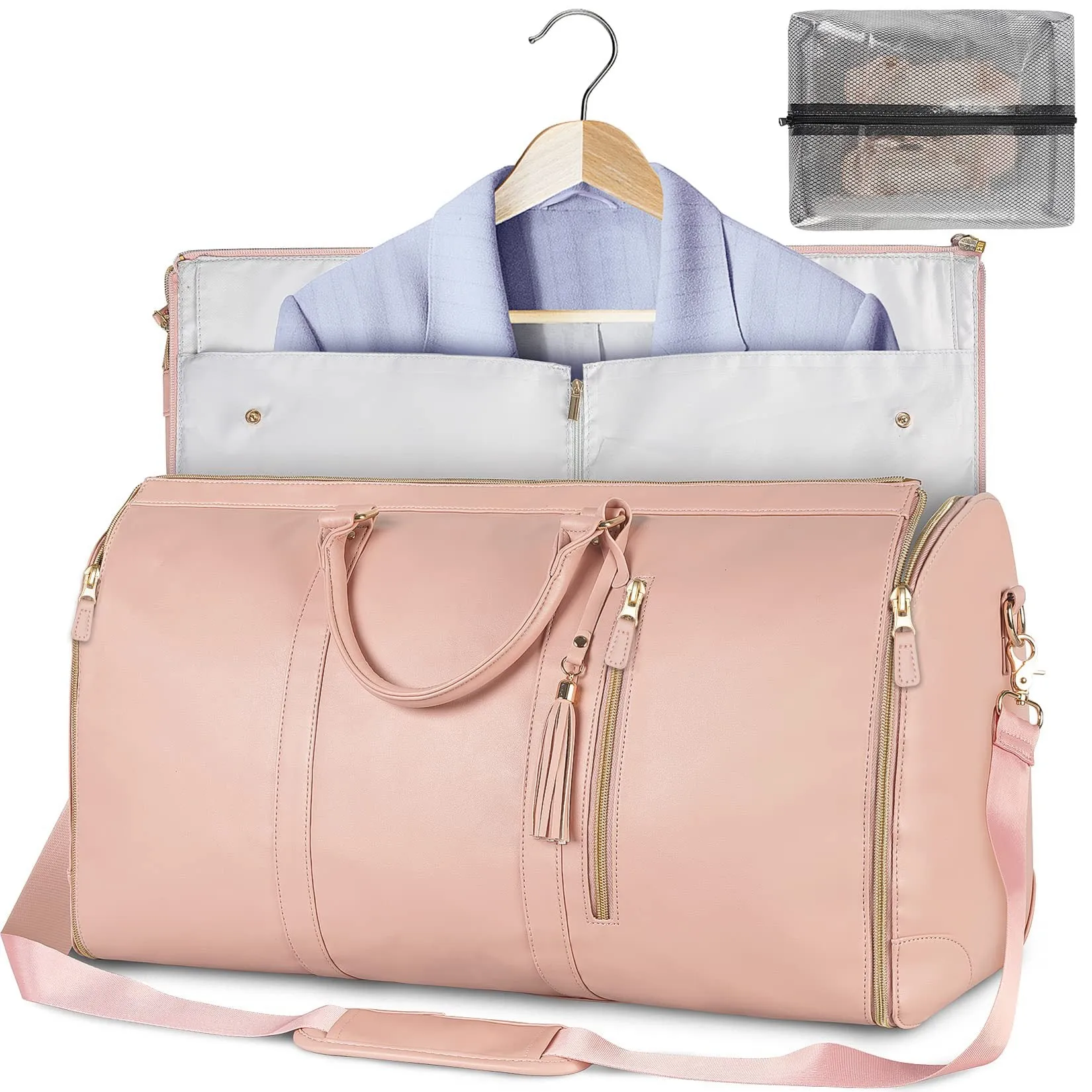 Large Capacity Travel Duffle Bag, Women's Handbag, Folding Suit Carrier, Waterproof Clothes Totes