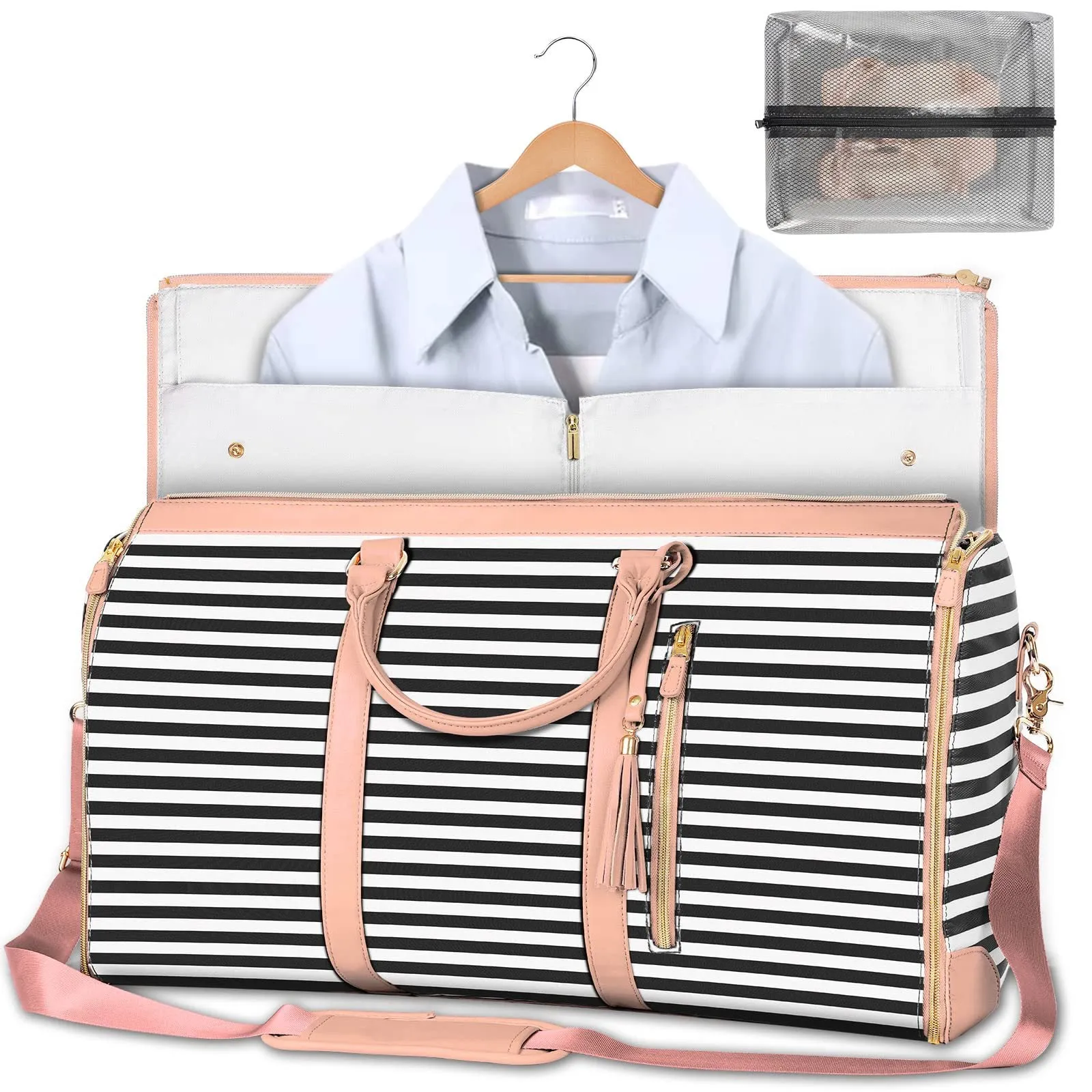Large Capacity Travel Duffle Bag, Women's Handbag, Folding Suit Carrier, Waterproof Clothes Totes