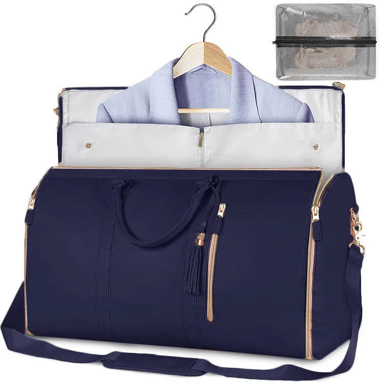 Large Capacity Travel Duffle Bag, Women's Handbag, Folding Suit Carrier, Waterproof Clothes Totes
