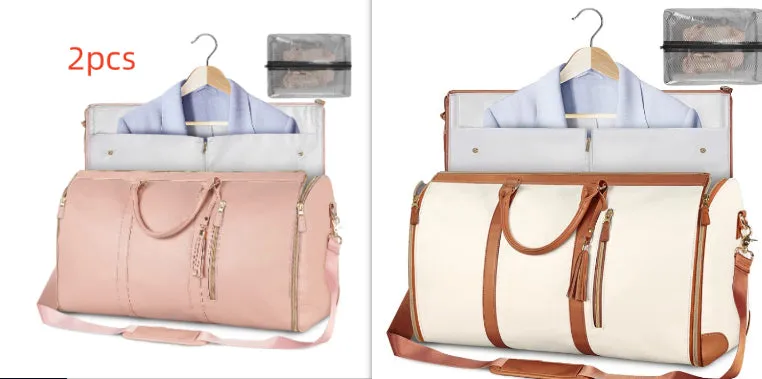 Large Capacity Travel Duffle Bag, Women's Handbag, Folding Suit Carrier, Waterproof Clothes Totes
