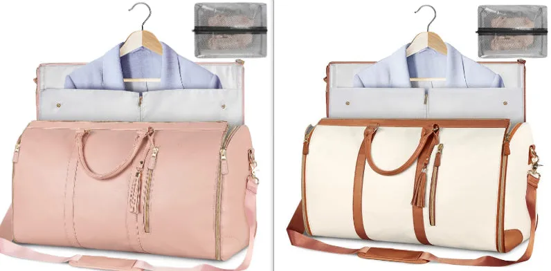 Large Capacity Travel Duffle Bag, Women's Handbag, Folding Suit Carrier, Waterproof Clothes Totes