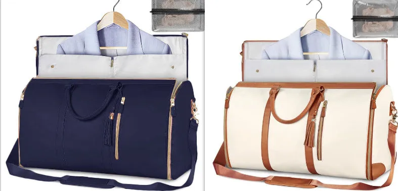Large Capacity Travel Duffle Bag, Women's Handbag, Folding Suit Carrier, Waterproof Clothes Totes