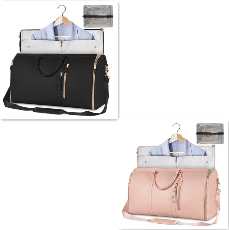 Large Capacity Travel Duffle Bag, Women's Handbag, Folding Suit Carrier, Waterproof Clothes Totes
