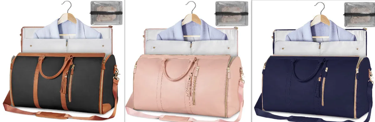 Large Capacity Travel Duffle Bag, Women's Handbag, Folding Suit Carrier, Waterproof Clothes Totes