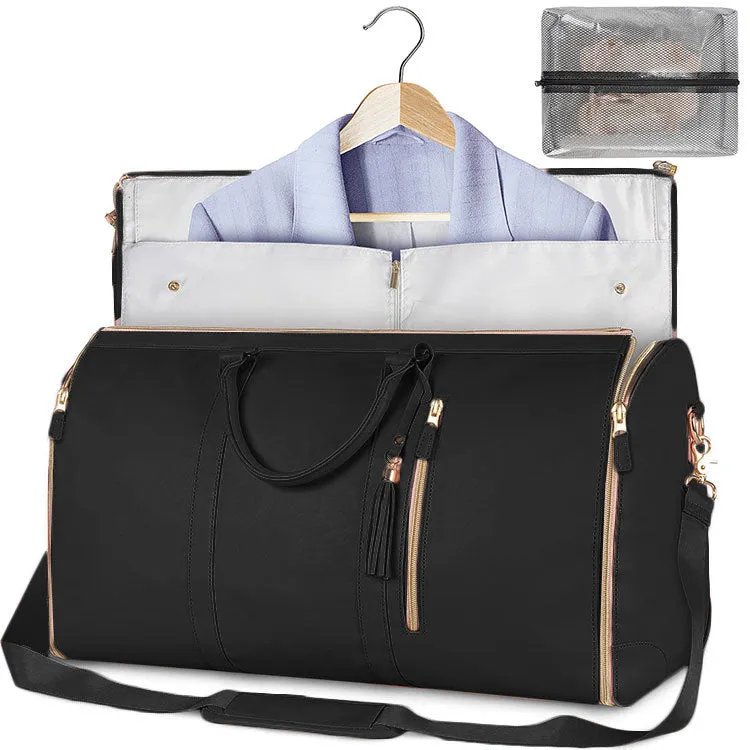 Large Capacity Travel Duffle Bag, Women's Handbag, Folding Suit Carrier, Waterproof Clothes Totes