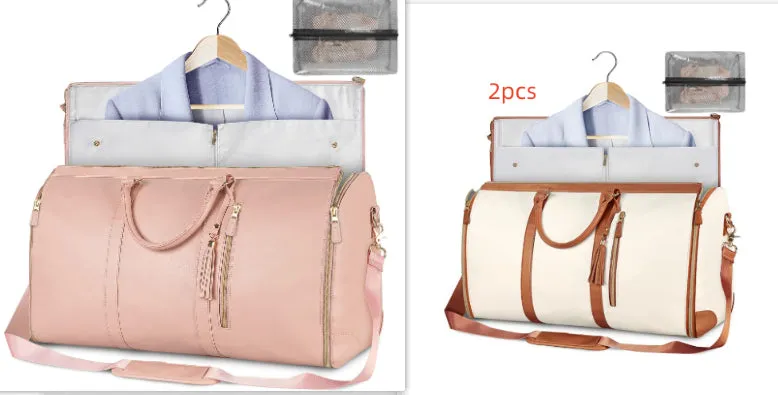 Large Capacity Travel Duffle Bag, Women's Handbag, Folding Suit Carrier, Waterproof Clothes Totes