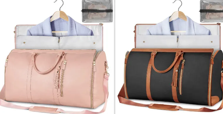 Large Capacity Travel Duffle Bag, Women's Handbag, Folding Suit Carrier, Waterproof Clothes Totes