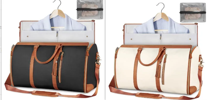 Large Capacity Travel Duffle Bag, Women's Handbag, Folding Suit Carrier, Waterproof Clothes Totes