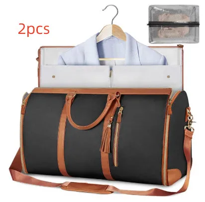 Large Capacity Travel Duffle Bag, Women's Handbag, Folding Suit Carrier, Waterproof Clothes Totes