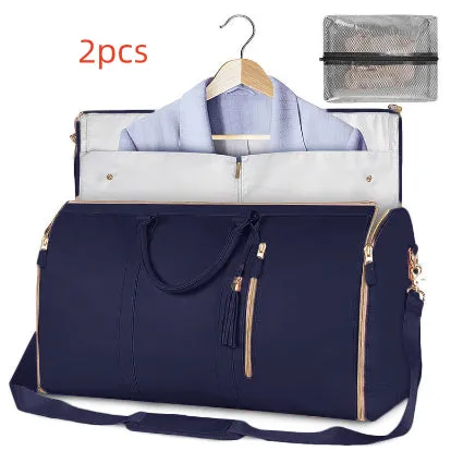 Large Capacity Travel Duffle Bag, Women's Handbag, Folding Suit Carrier, Waterproof Clothes Totes