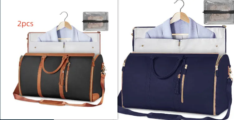 Large Capacity Travel Duffle Bag, Women's Handbag, Folding Suit Carrier, Waterproof Clothes Totes
