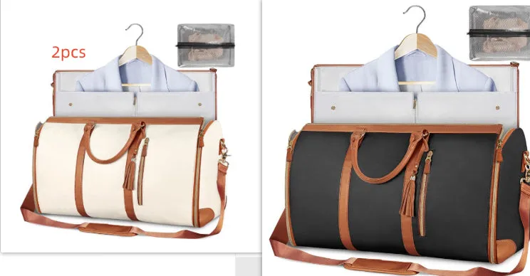 Large Capacity Travel Duffle Bag, Women's Handbag, Folding Suit Carrier, Waterproof Clothes Totes