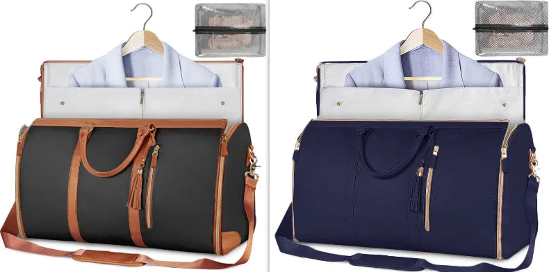 Large Capacity Travel Duffle Bag, Women's Handbag, Folding Suit Carrier, Waterproof Clothes Totes