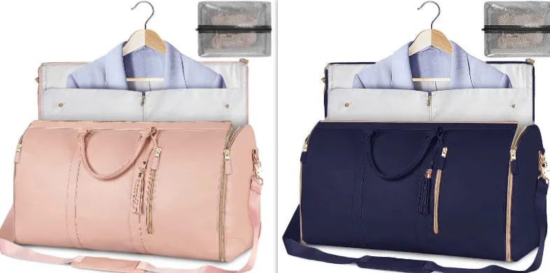 Large Capacity Travel Duffle Bag, Women's Handbag, Folding Suit Carrier, Waterproof Clothes Totes