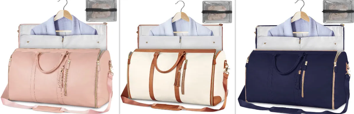 Large Capacity Travel Duffle Bag, Women's Handbag, Folding Suit Carrier, Waterproof Clothes Totes
