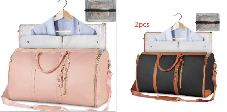 Large Capacity Travel Duffle Bag, Women's Handbag, Folding Suit Carrier, Waterproof Clothes Totes