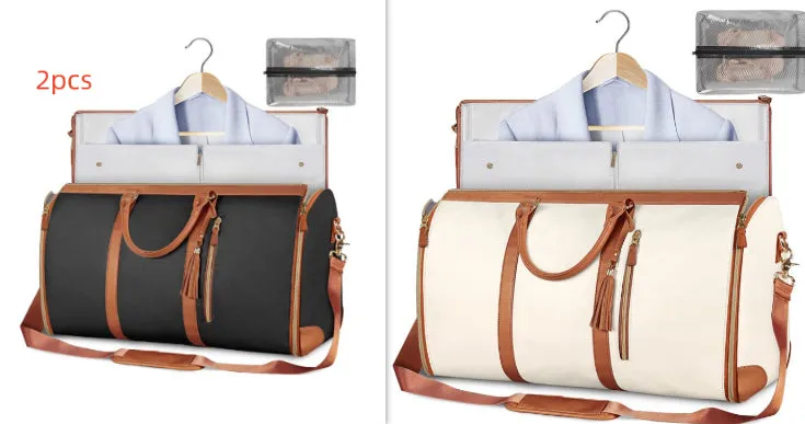 Large Capacity Travel Duffle Bag, Women's Handbag, Folding Suit Carrier, Waterproof Clothes Totes
