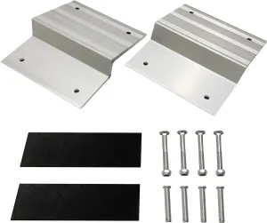 LARIN Aluminum Ramp Kit, 8 Inch Skid-Resistant Ramp Plates with Protective Pads for Truck, Van, Trailer Loading/Unloading, Ideal for ATVs, Motorcycles, Lawn Equipment (8 inch)